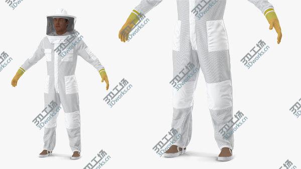 images/goods_img/20210312/3D model Man wearing Beekeeping Suit Rigged/3.jpg